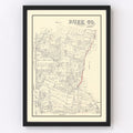 Vintage Map of Rusk County, Texas 1895
