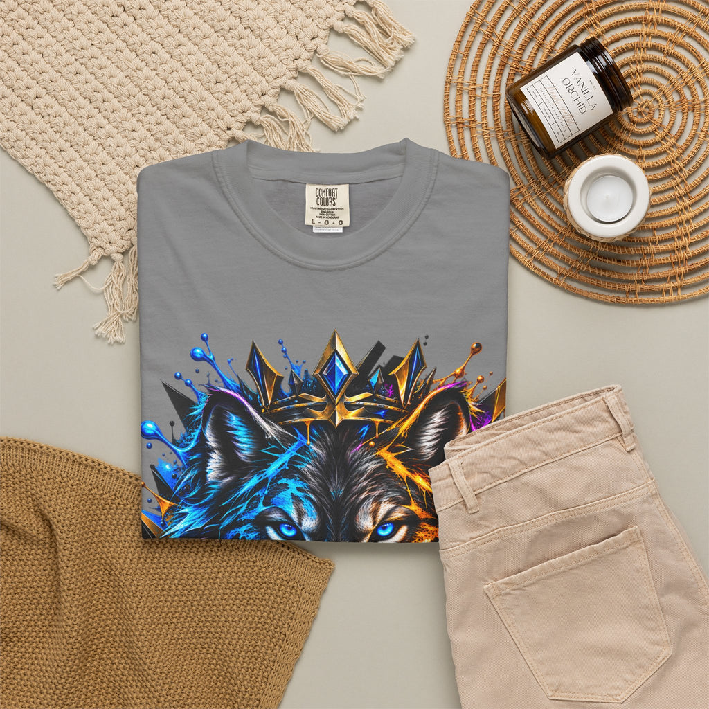 Wolf Head Graphic T-Shirt — Colorful Splash Art Tee