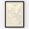 Vintage Map of Cooke County, Texas 1899