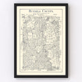 Vintage Map of Runnels County, Texas 1898