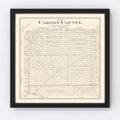 Vintage Map of Carson County, Texas 1898