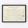 Vintage Map of Schleicher County, Texas 1898