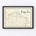 Vintage Map of Camp County, Texas 1897