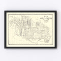 Vintage Map of San Patricio County, Texas 1896