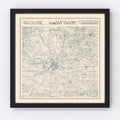 Vintage Map of Tarrant County, Texas 1895