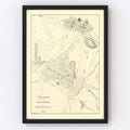Vintage Map of Brownsville, Texas 1890