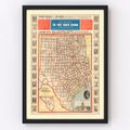 Vintage Map of Texas 1912