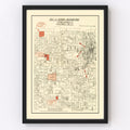 Vintage Map of Ranger, Texas 1918