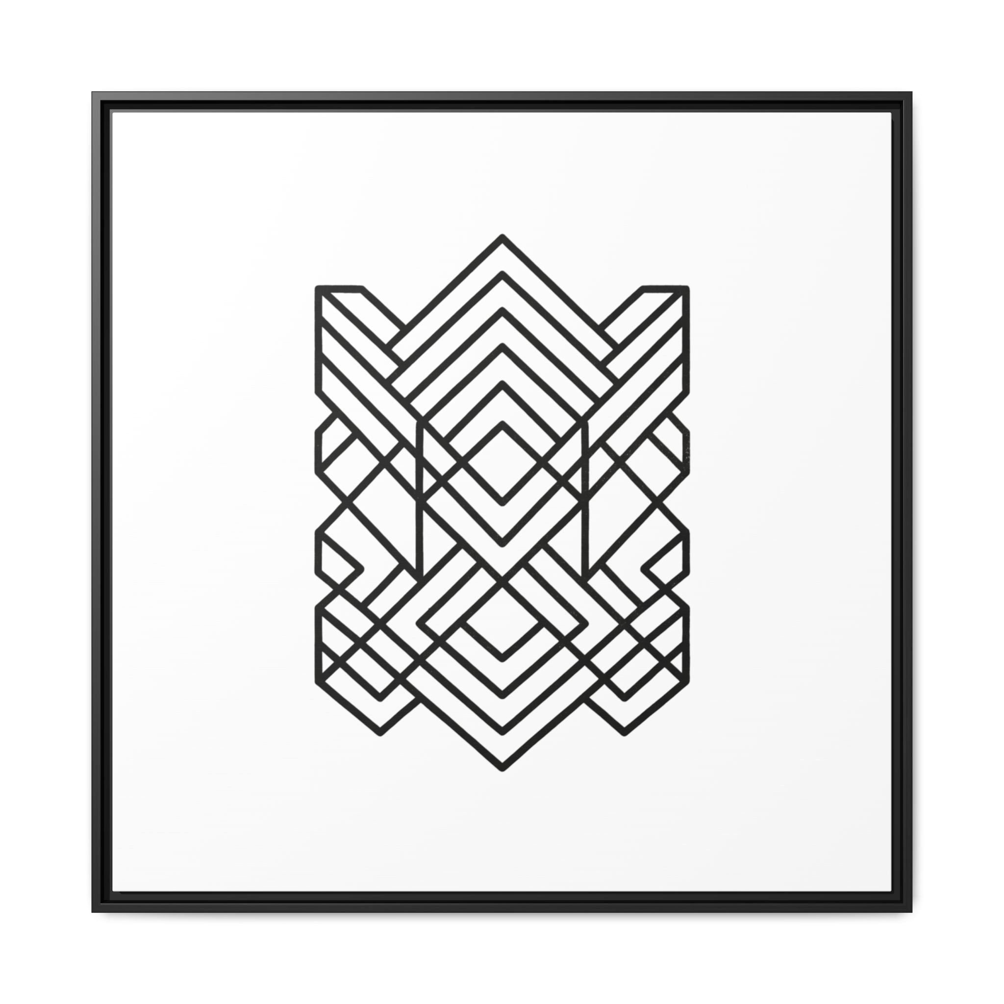 Framed Geometric Art Canvas