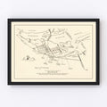 Vintage Map of Galveston, Texas 1922