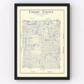 Vintage Map of Crosby County, Texas 1927