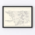Vintage Map of Henderson County, Texas 1922