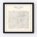 Vintage Map of Terry County, Texas 1926