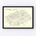 Vintage Map of Navarro County, Texas 1924