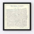 Vintage Map of Mitchell County, Texas 1922