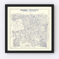 Vintage Map of Jones County, Texas 1921