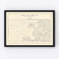 Vintage Map of Dallam County, Texas 1926