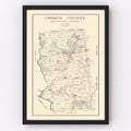 Vintage Map of Grimes County, Texas 1922