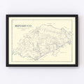 Vintage Map of Refugio County, Texas 1921