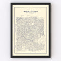 Vintage Map of Mason County, Texas 1921