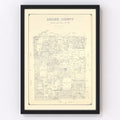 Vintage Map of Archer County, Texas 1926