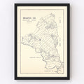 Vintage Map of Brazos County, Texas 1922