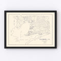 Vintage Map of Chambers County, Texas 1922