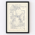Vintage Map of Clay County, Texas 1924