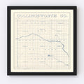 Vintage Map of Collingsworth County, Texas 1926