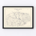 Vintage Map of Gonzales County, Texas 1920
