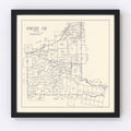 Vintage Map of Gregg County, Texas 1927