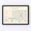 Vintage Map of Hartley County, Texas 1925