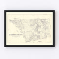 Vintage Map of Henderson County, Texas 1922