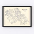 Vintage Map of Hill County, Texas 1922