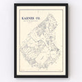 Vintage Map of Karnes County, Texas 1921