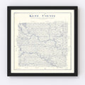 Vintage Map of Kent County, Texas 1921