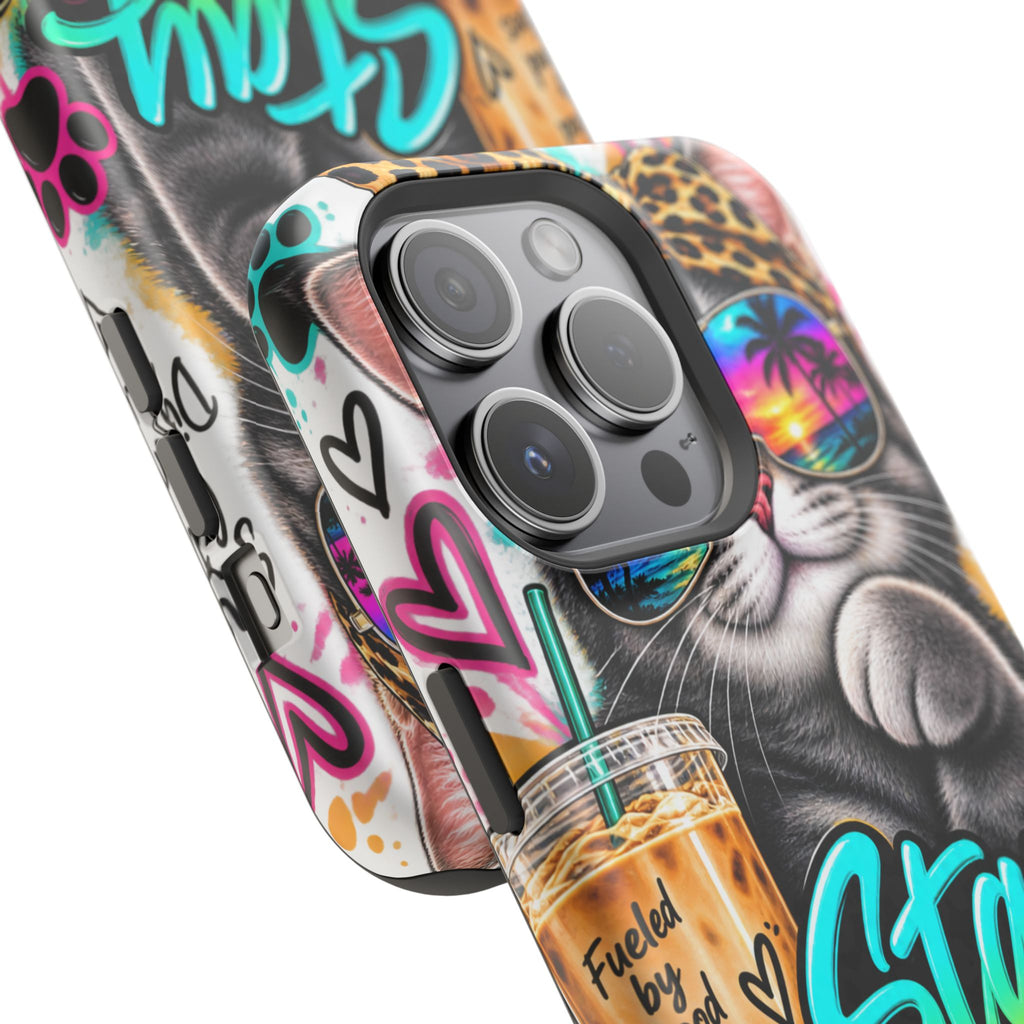 Phone Case — "Stay Pawsitive" Cat Impact-Resistant Case