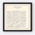 Vintage Map of Knox County, Texas 1923