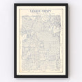 Vintage Map of La Salle County, Texas 1923