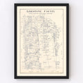 Vintage Map of Limestone County, Texas 1922