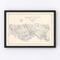 Vintage Map of Marion County, Texas 1920