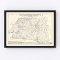 Vintage Map of Matagorda County, Texas 1920