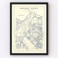 Vintage Map of Montague County, Texas 1924