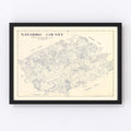 Vintage Map of Navarro County, Texas 1924
