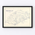 Vintage Map of Refugio County, Texas 1921