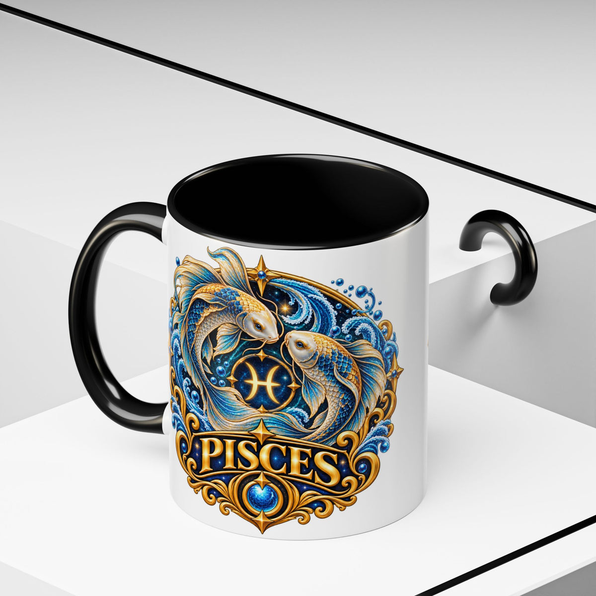 Pisces Zodiac Coffee Mug — Decorative Accent Astrology Mug (11/15oz)