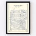 Vintage Map of Shackelford County, Texas 1920
