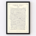 Vintage Map of Sterling County, Texas 1926