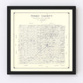 Vintage Map of Terry County, Texas 1926