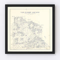 Vintage Map of Van Zandt County, Texas 1921